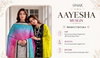 Aayesha By Glossy Muslin Printed Embroidery Work Dress Material